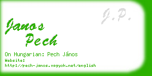 janos pech business card